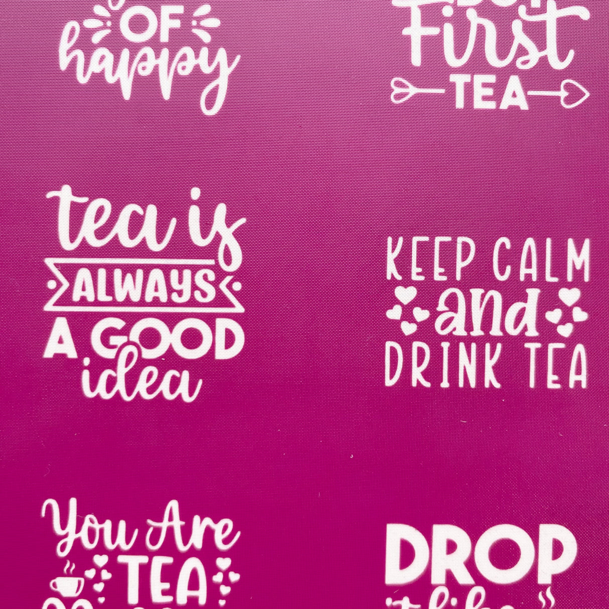 Keep Calm and Drink Tea (313) Silk Screen