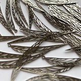 Gum Leaf Charms - Stainless Steel - 10 pack
