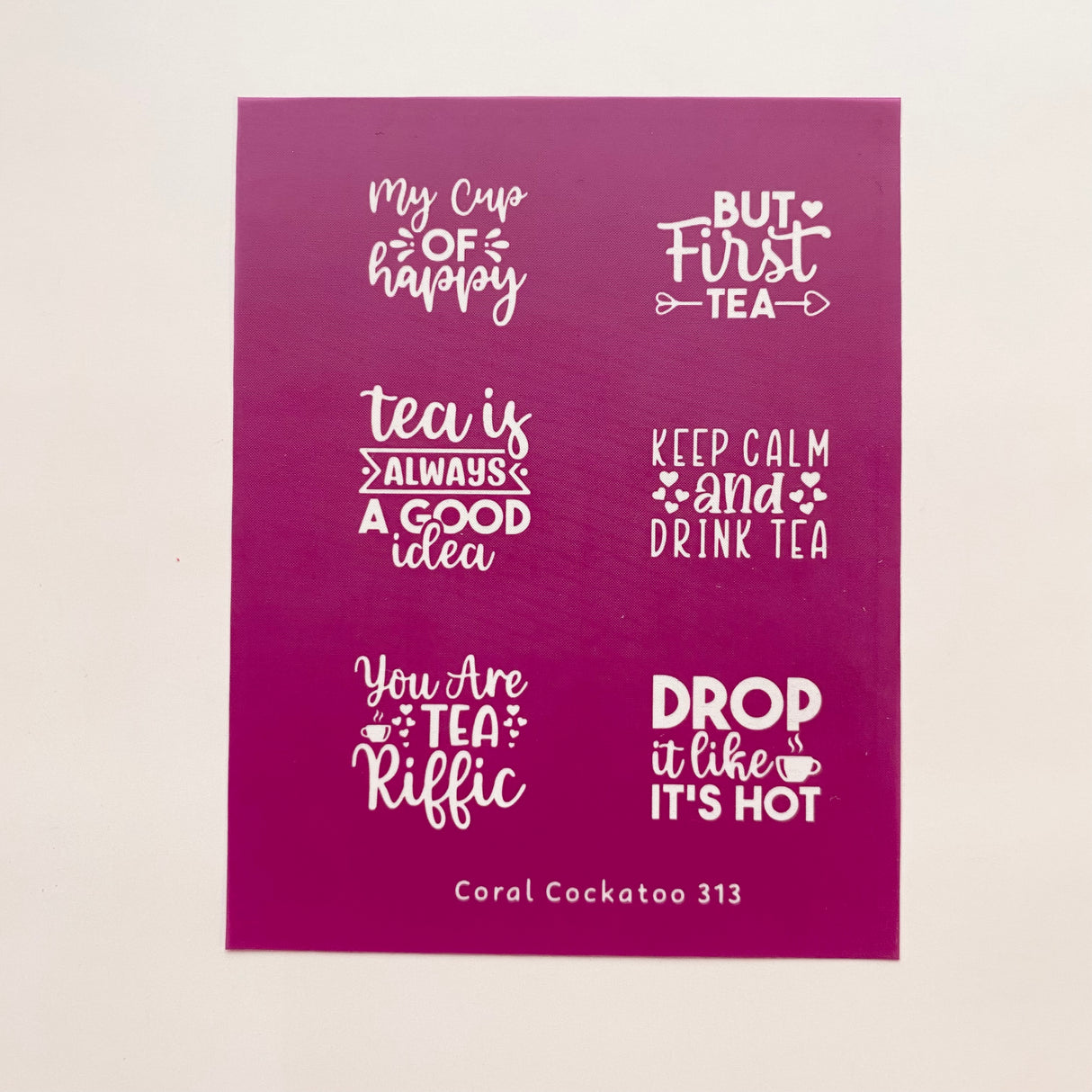 Keep Calm and Drink Tea (313) Silk Screen