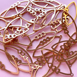 Trio of Hearts Charms - Gold Plated Stainless Steel