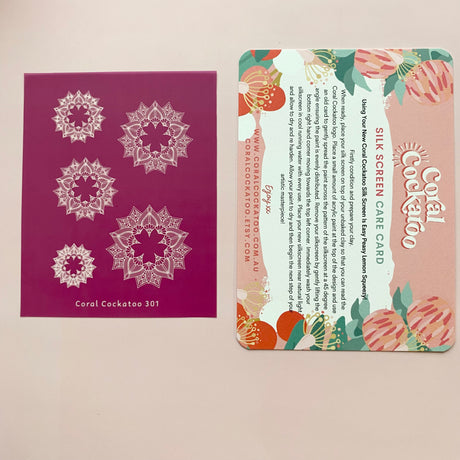 Boho Mandala Earrings (301) Silk Screen