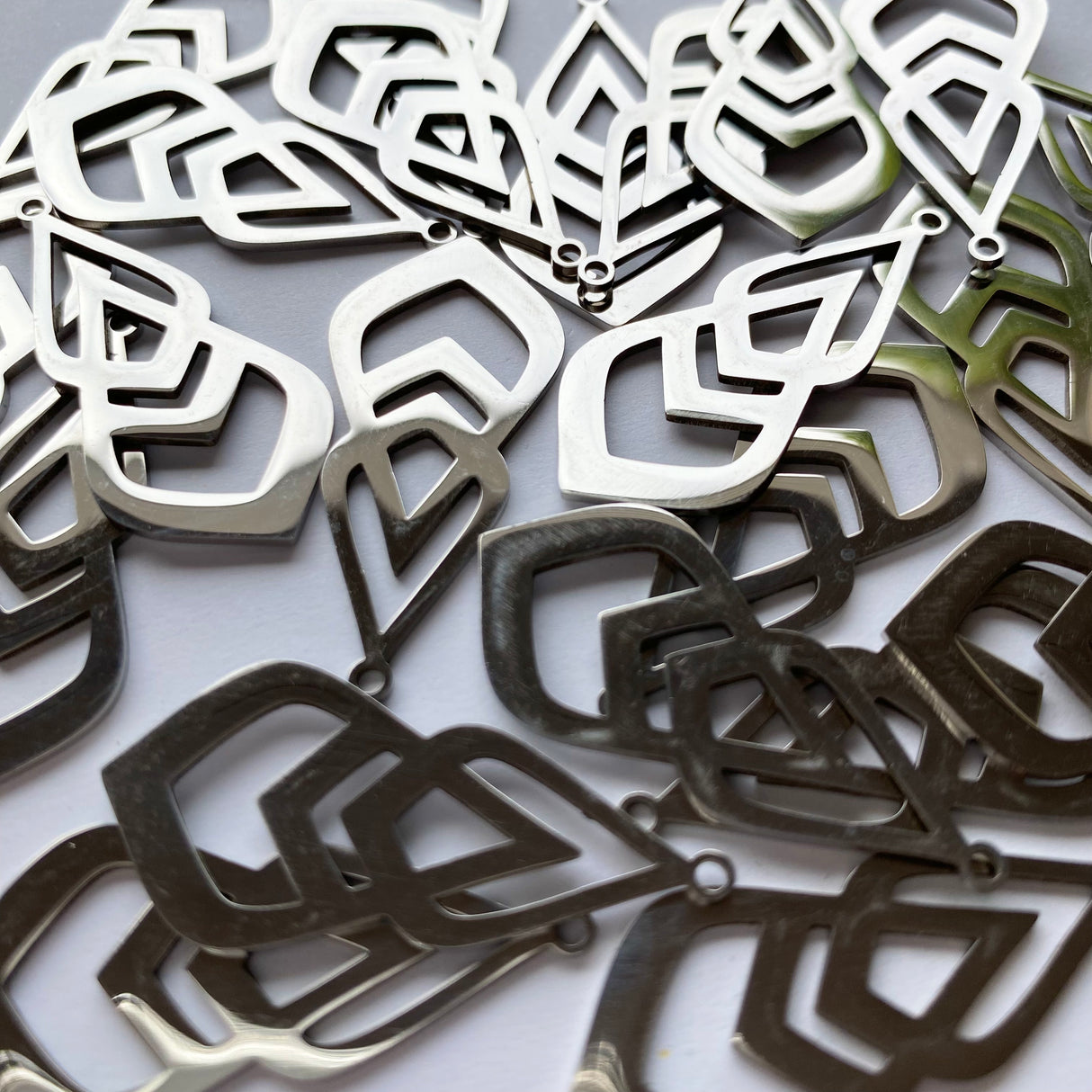 Double Drop Charms - Stainless Steel