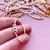 Trio of Hearts Charms - Gold Plated Stainless Steel