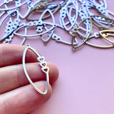 Trio of Hearts Charms - Stainless Steel