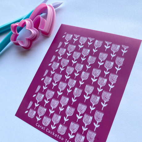 Bohemian Tulips Silk Screen 161