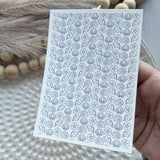 Seashells in Navy - Water Soluble Transfer