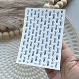 Lighthouse in Navy - Water Soluble Transfer