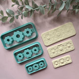 Retro Flower Tile Hair Clip Cutter