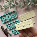 Retro Flower Tile Hair Clip Cutter