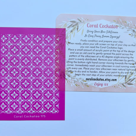 Floral Tiles Silk Screen 175