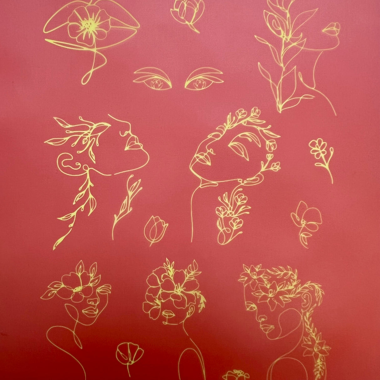 Monoline Women's Floral Faces Silk Screen 128