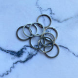 Circle Open Back Bezel - Stainless Steel - 20 pack