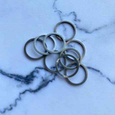 Circle Open Back Bezel - Stainless Steel - 20 pack