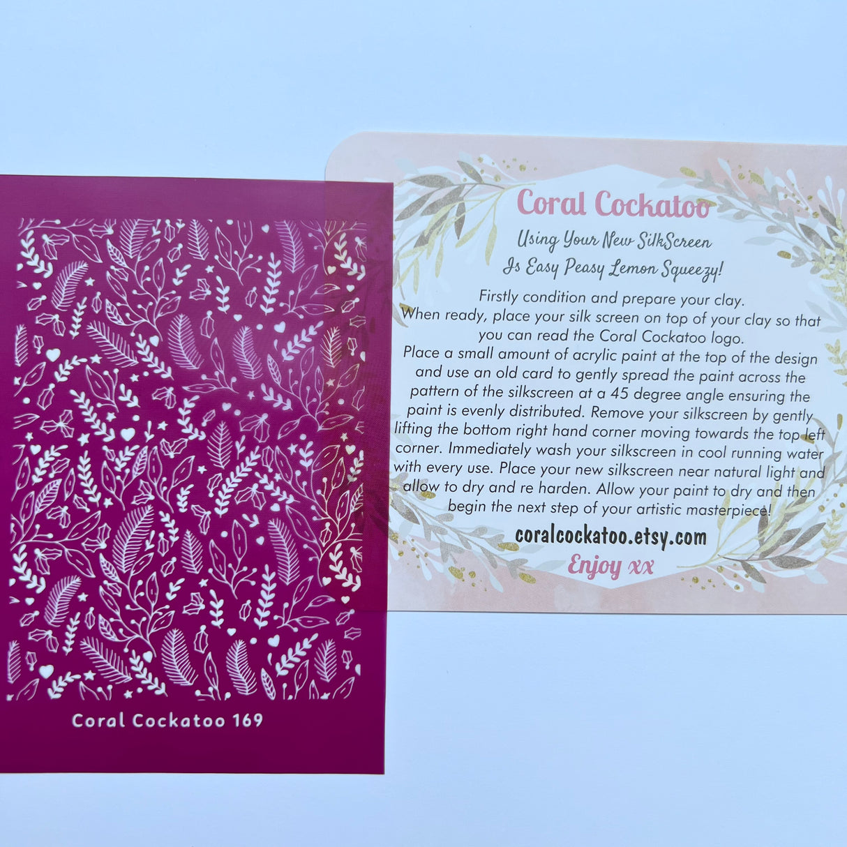 Christmas Flora Silk Screen