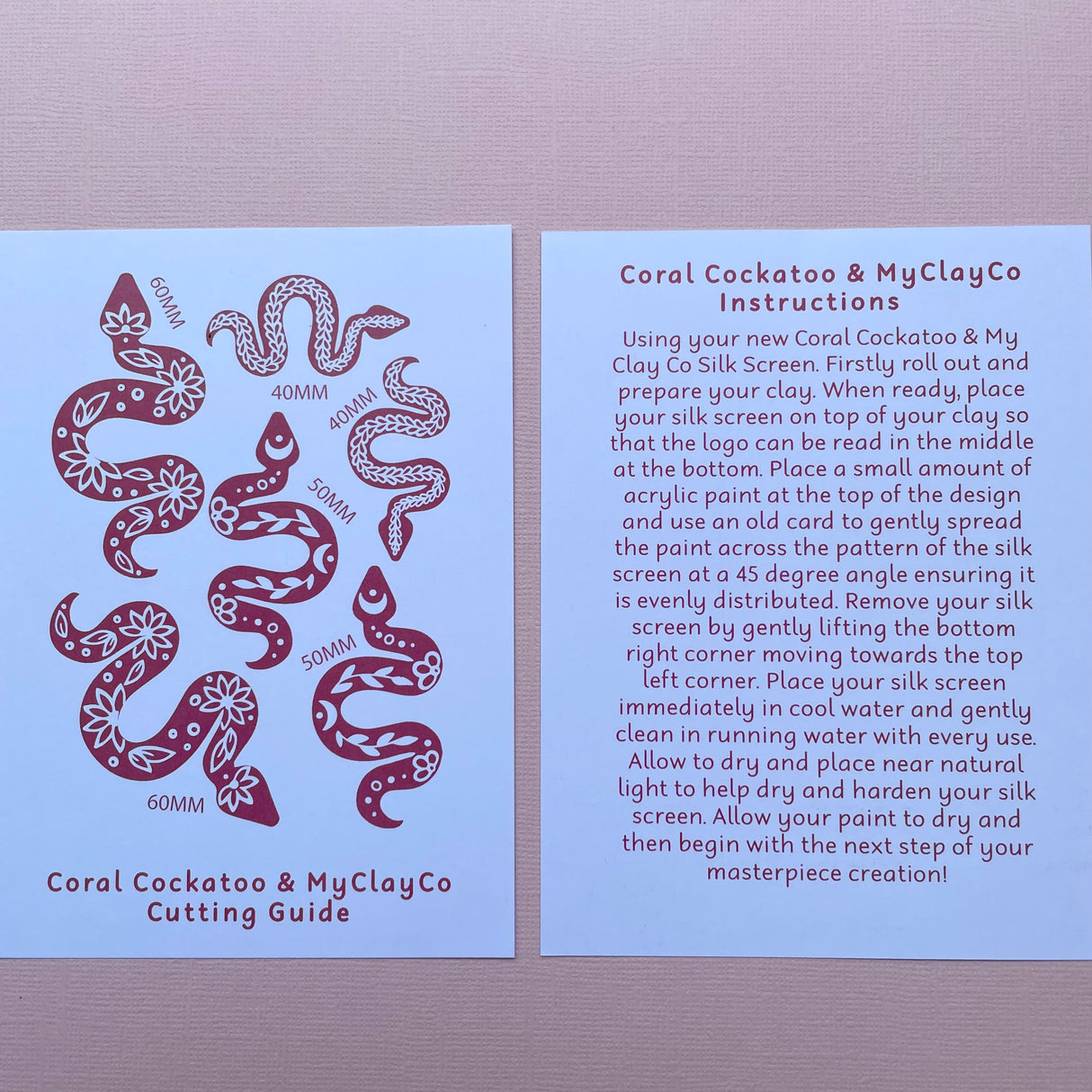 Floral Snake Silk Screen