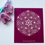Snowflakes Trinket Dish Silk Screen