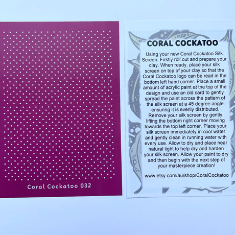 Mini Polka Dot Silk Screen