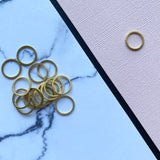 Circle Open Back Bezel - Gold Plated Stainless Steel - 20 pack