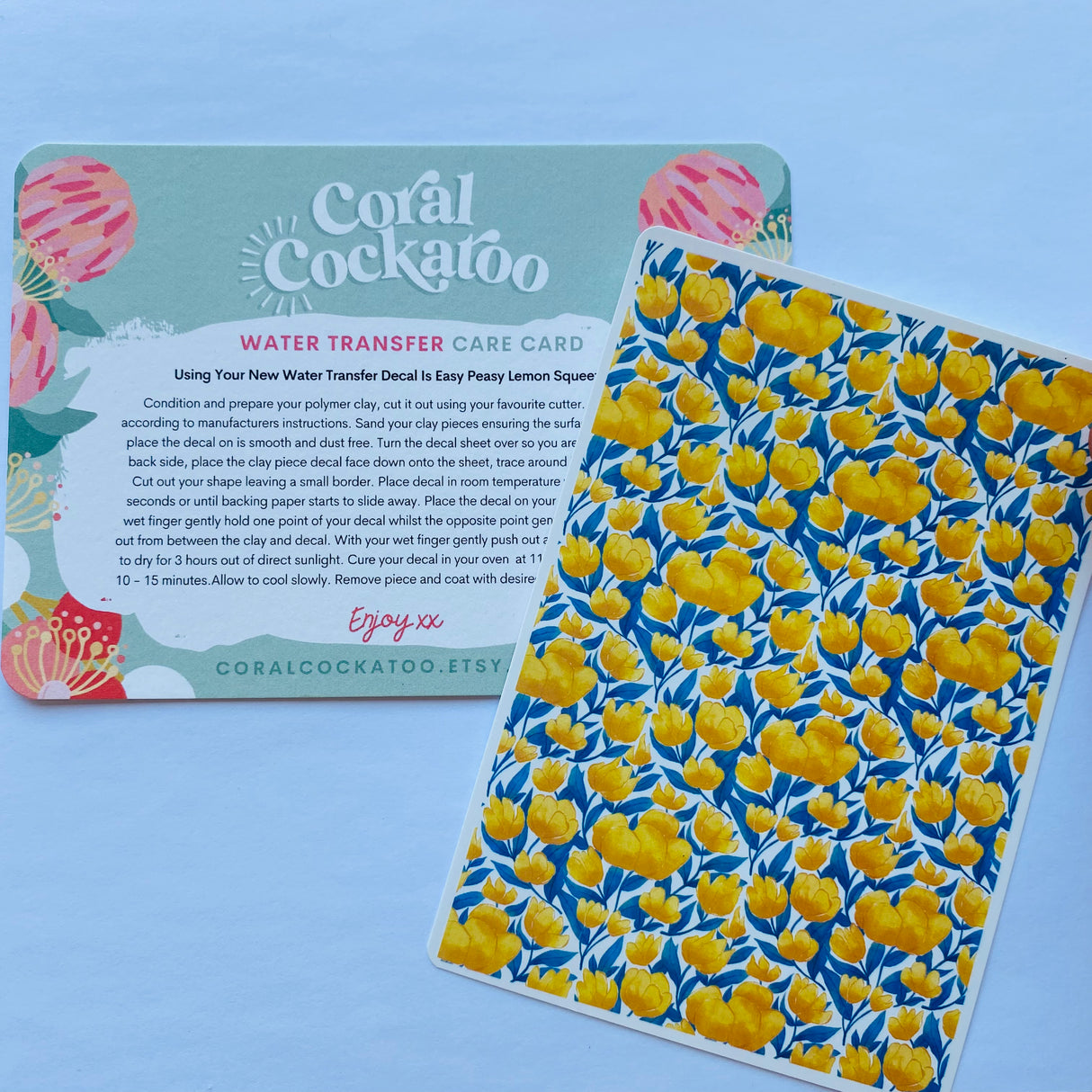 Yellow Meadow Flowers Waterslide Transfer Decal