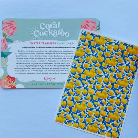 Yellow Meadow Flowers Waterslide Transfer Decal