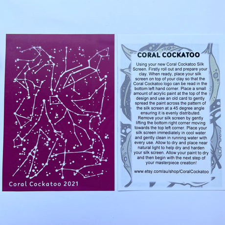 Zodiac Constellations Silk Screen