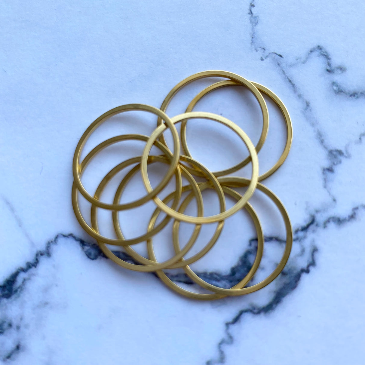 Circle Open Back Bezel - Gold Plated Stainless Steel - 20 pack