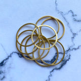 Circle Open Back Bezel - Gold Plated Stainless Steel - 20 pack