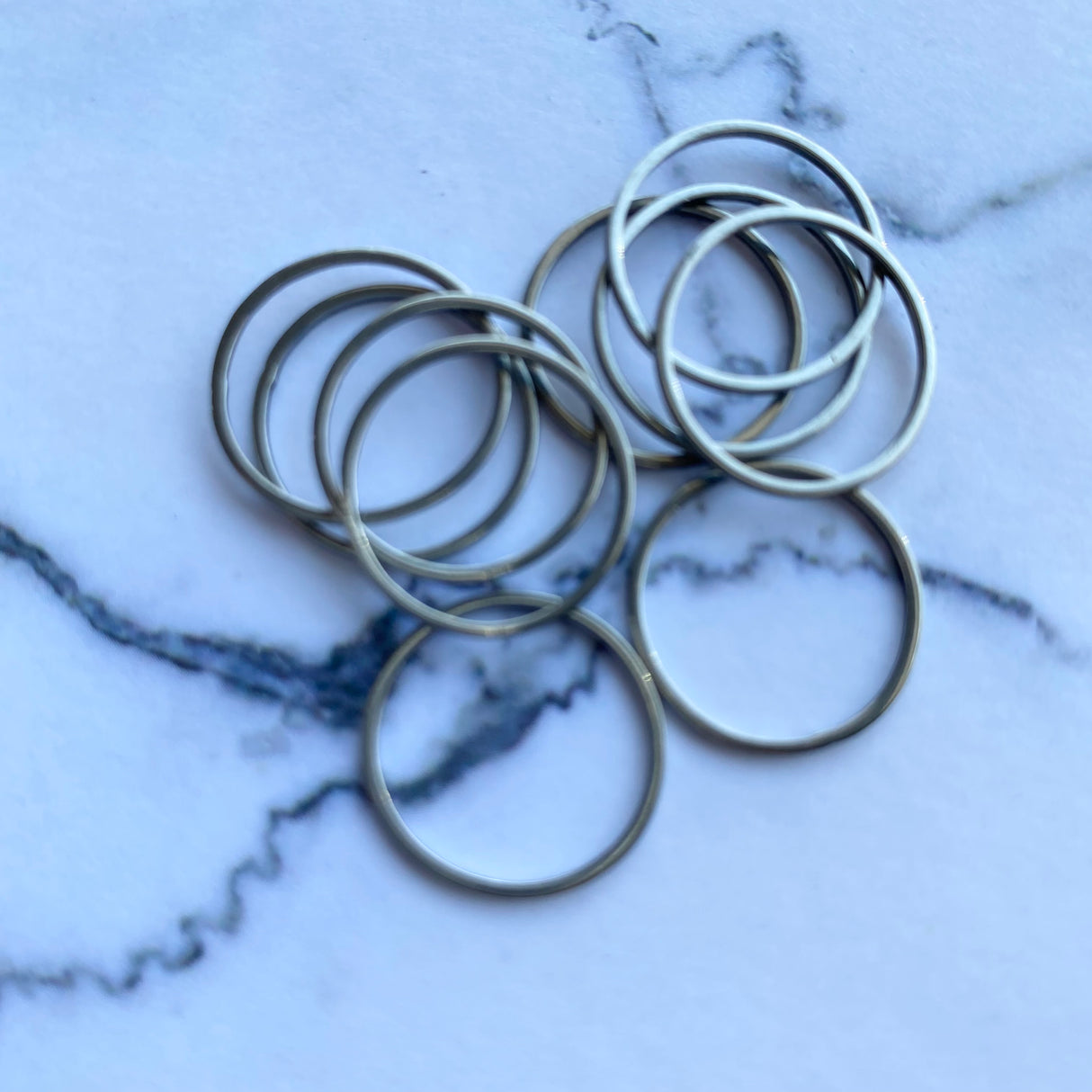 Circle Open Back Bezel - Stainless Steel - 20 pack