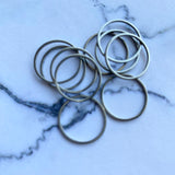 Circle Open Back Bezel - Stainless Steel - 20 pack