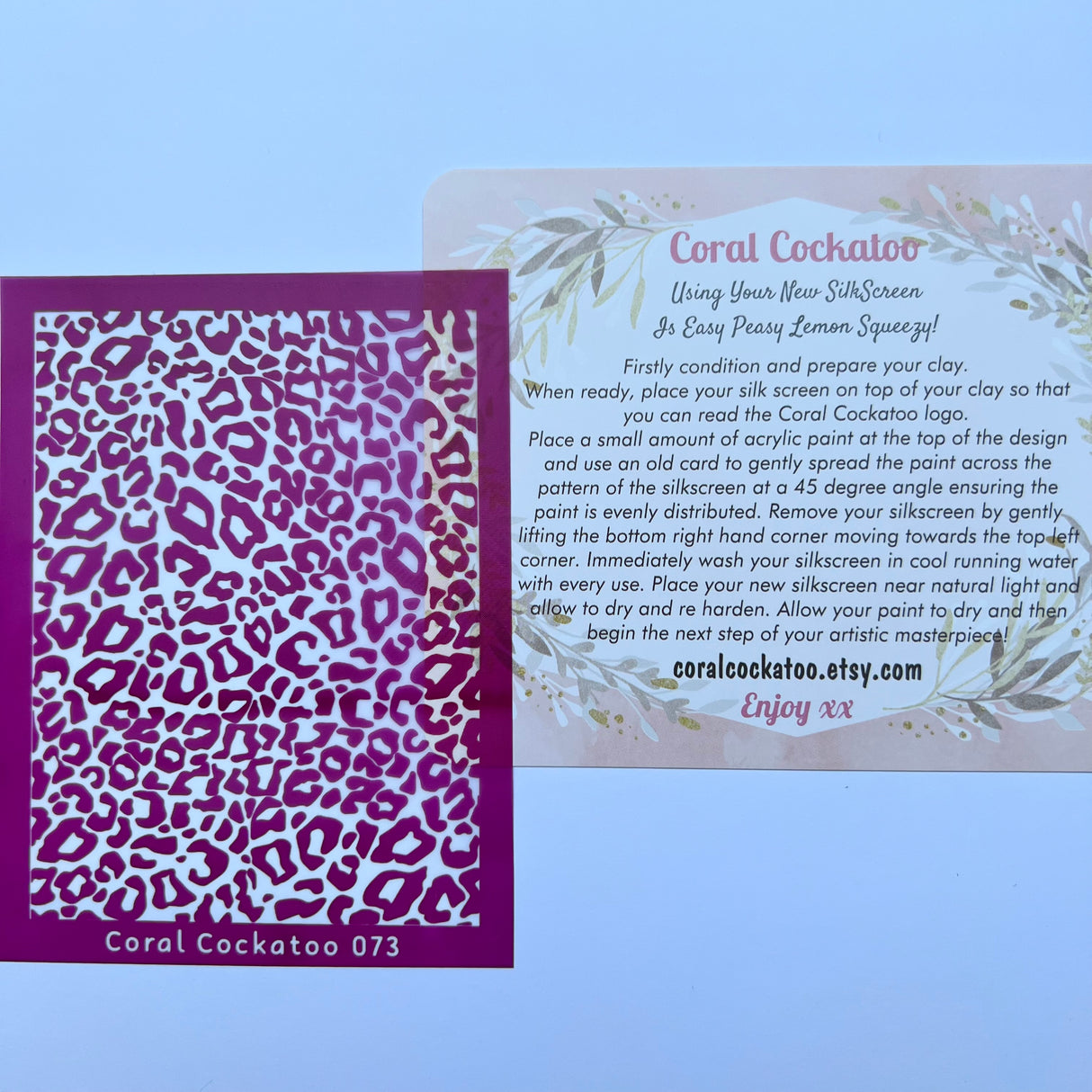 Inverted Mini Leopard Print Silk Screen