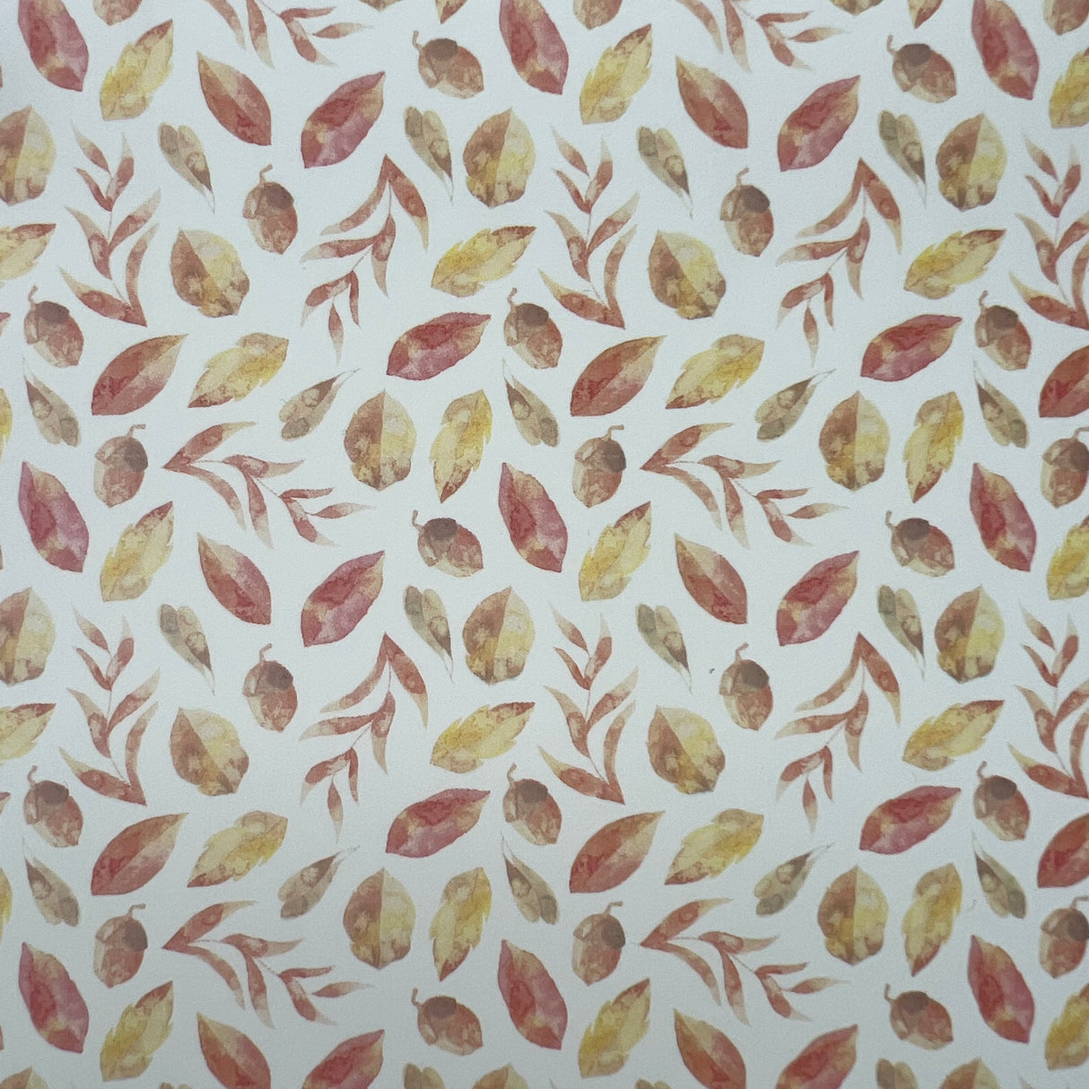 Watercolour Autumn Leaves & Acorns Waterslide Transfer Decal
