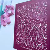 Christmas Flora Silk Screen