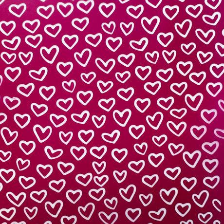 Mini Hearts Outline Silk Screen 095