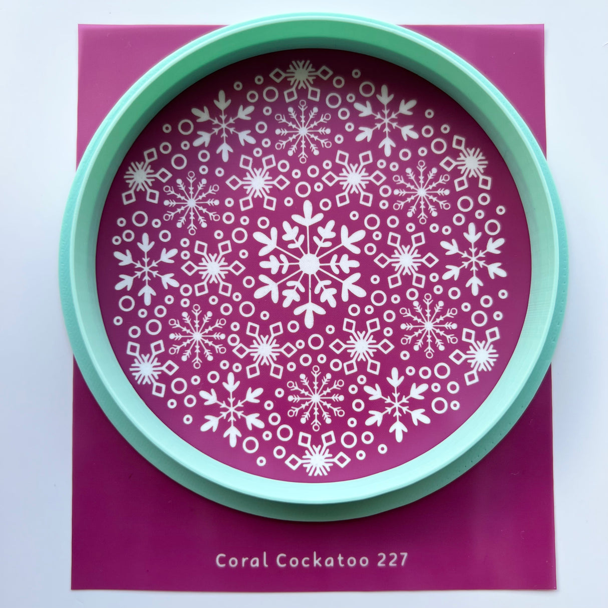 Snowflakes Trinket Dish Silk Screen