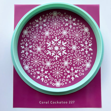Snowflakes Trinket Dish Silk Screen