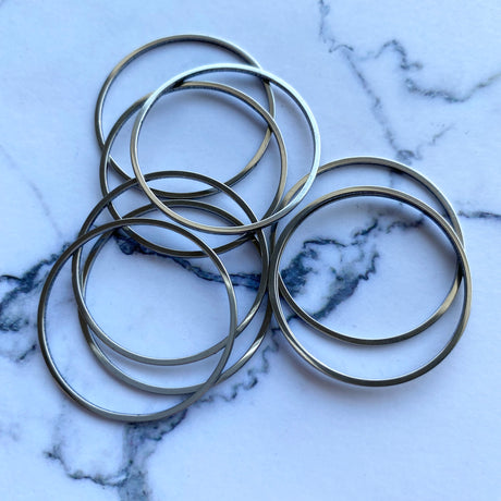 Circle Open Back Bezel - Stainless Steel - 20 pack