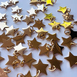 Star Charms - Gold Plated Stainless Steel - 10 pack