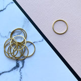 Circle Open Back Bezel - Gold Plated Stainless Steel - 20 pack