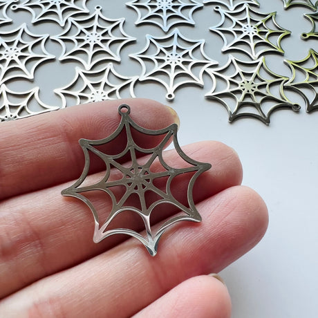 Cobweb Charms - Stainless Steel