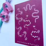 Floral Snake Silk Screen