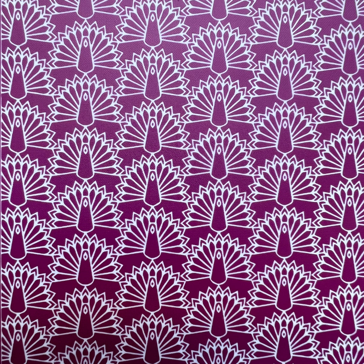 Art Deco Peacock Silk Screen