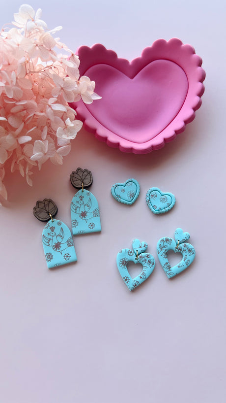 Lotus Bud Wooden Earring Component - 10 pack