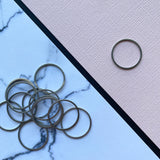 Circle Open Back Bezel - Stainless Steel - 20 pack