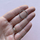 Circle Open Back Bezel - Stainless Steel - 20 pack