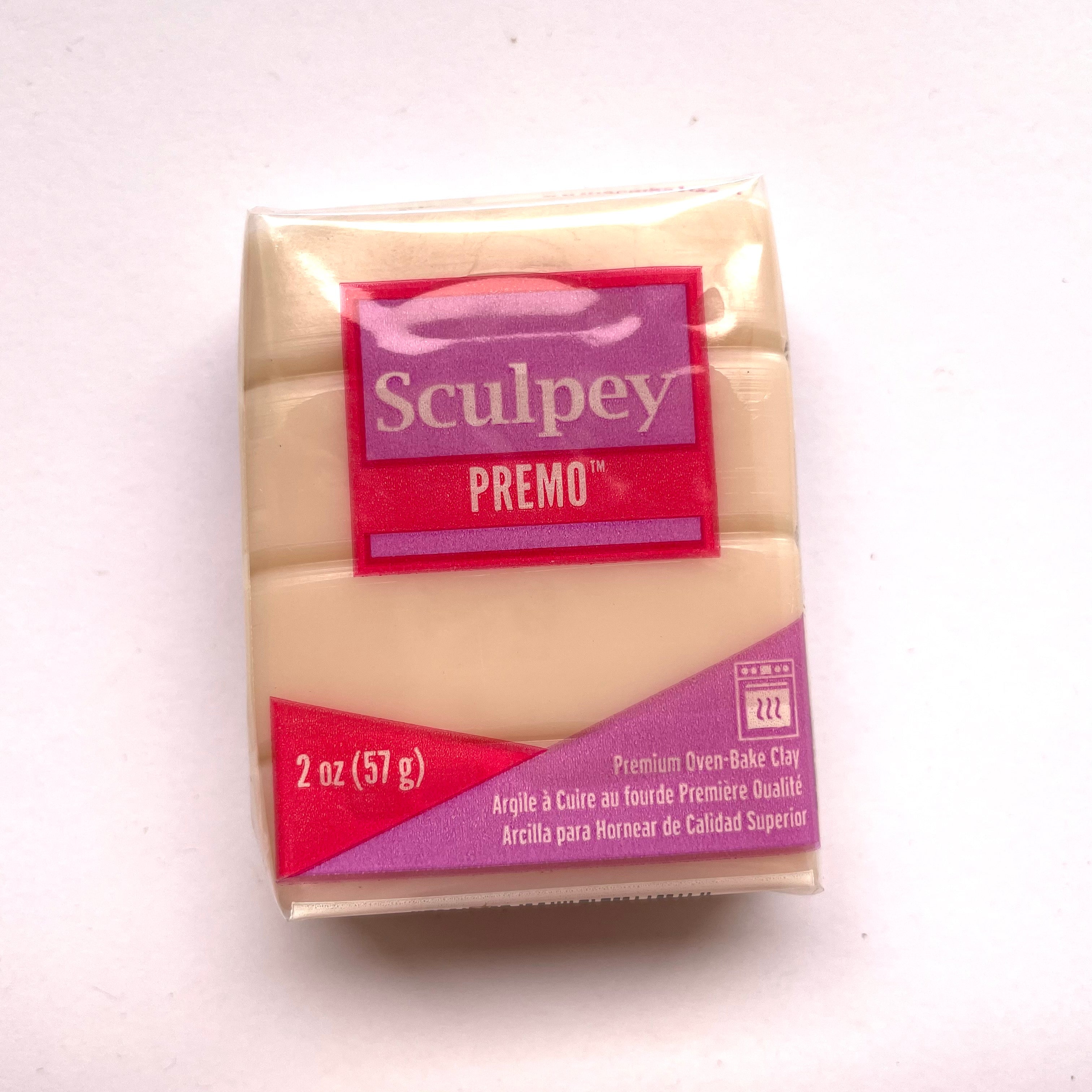 Sculpey Premo Polymer Clay - White Translucent 2 oz.