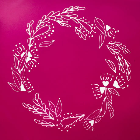 Australian Bush Wreath Trinket Dish Silk Screen 229