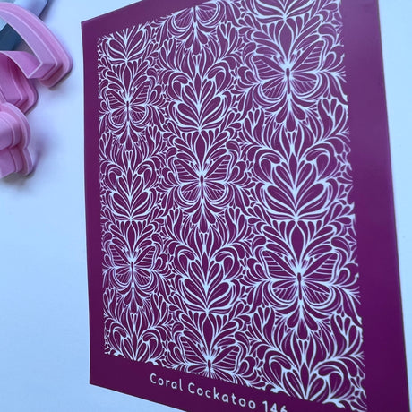 Art Nouveau Butterflies Silk Screen 146