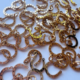 Horseshoe Charms - Gold Plated Stainless Steel - 10 pack