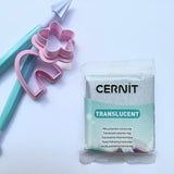Cernit Translucent - Silver Glitter