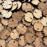 Lotus Bud Wooden Earring Component - 10 pack